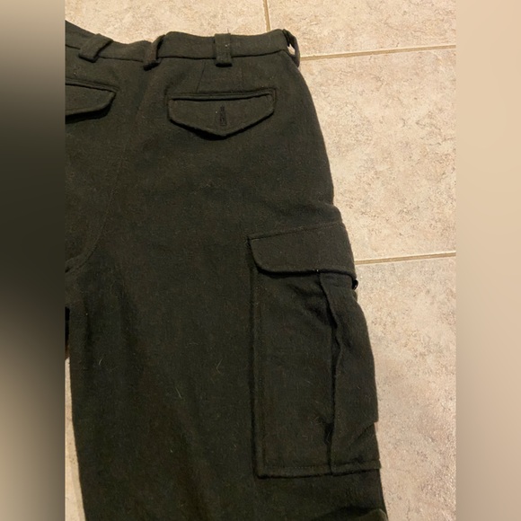 L.L. Bean Heavy Wool Blend Hunter Green Cargo Field Pants Size 12 Workwear - Picture 7 of 11